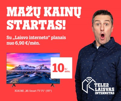 „Tele2“ pasiūlymai: Naujieji metai startuoja kartu su mažomis kainomis įrenginiams ir planams