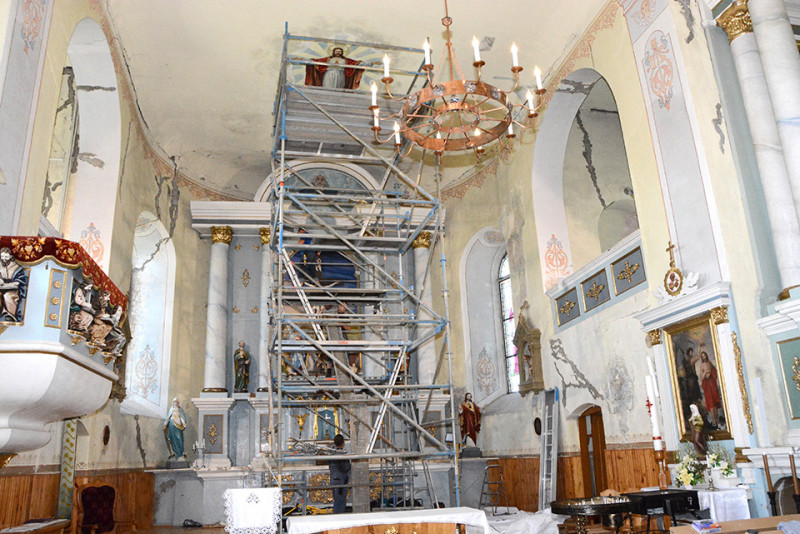 Laukuvos bažnyčioje atrasta unikali freska