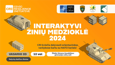 Gimnazistai kviečiami į orientacines NATO žaidynes
