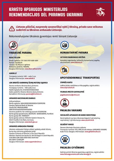 Kra&scaron;to apsaugos ministerijos parengti infografikai