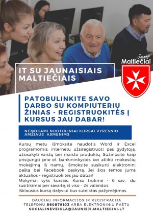 Nemokami nuotoliniai kursai vyresnio amžiaus asmenims