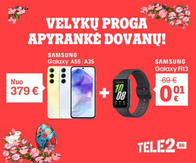 Per Velykas – dovanos jums ir artimiesiems: specialūs šventiniai „Tele2“ pasiūlymai