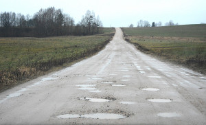 Valdžia kaimo keliuose įklimpo iki kelių