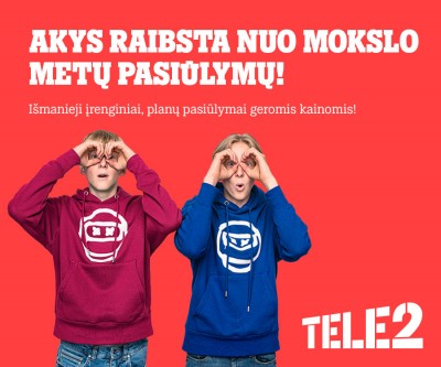 Mokyklinių prekių krepšelyje ne tik sąsiuviniai: išskirtiniai „Tele2“ pasiūlymai išmaniesiems įrenginiams