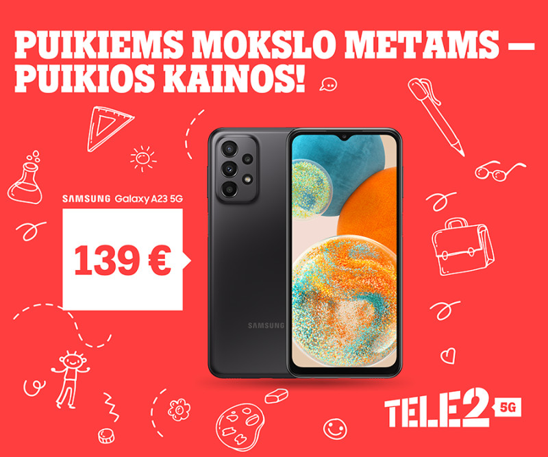  Mokslo metus pasitikite išmaniai: ypatingi „Tele2“ pasiūlymai įrenginiams ir praktiškos dovanos