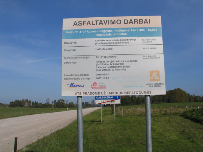 Kelio Upyna –Pagrybis–Kaltinėnai kapitalinį remontą įmonė turėtų baigti iki balandžio galo