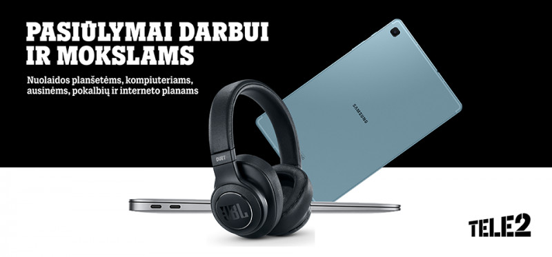 „Tele2“ pasiūlymai darbui ir mokslams