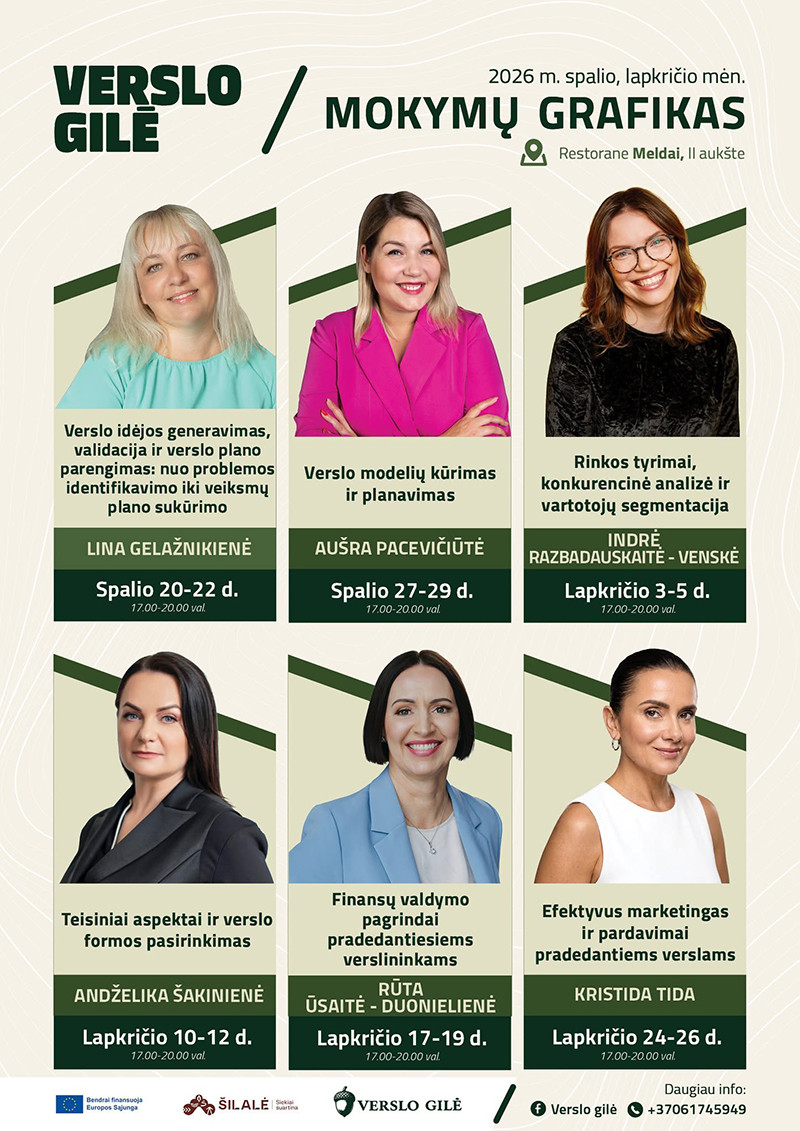 Norite&nbsp;pradėti savo verslą, bet nežinote,&nbsp;nuo ko?
