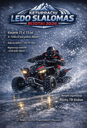 Bijotuose keturračių ledo slalomas