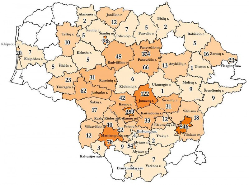 Dalyvių žemėlapis
