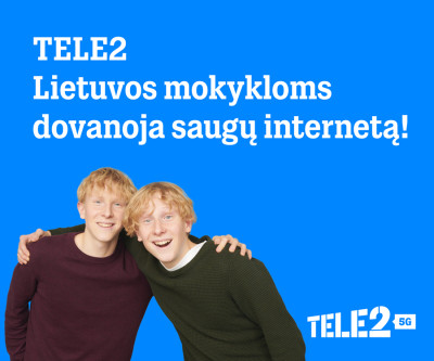 „Tele2“ Lietuvos mokykloms dovanoja interneto apsaugos paslaugą