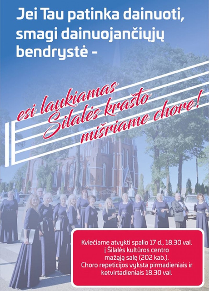 Choras kviečia