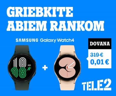Karščiausi „Tele2“ pasiūlymai išmaniam laisvalaikiui: įsigijus vieną laikrodį – antras dovanų!