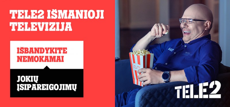 Nauji „Tele2“ pasiūlymai: nuo išmaniosios televizijos iki nuolaidų telefonams ir eSIM laikrodžiams