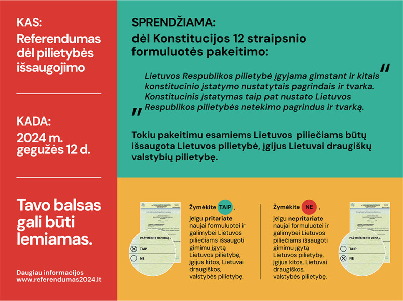 Susipažink, kaip atrodys referendumo balsavimo biuletenis