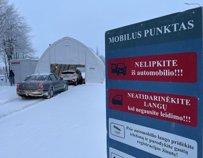 Mobilusis punktas perpildytas, medikų trūksta